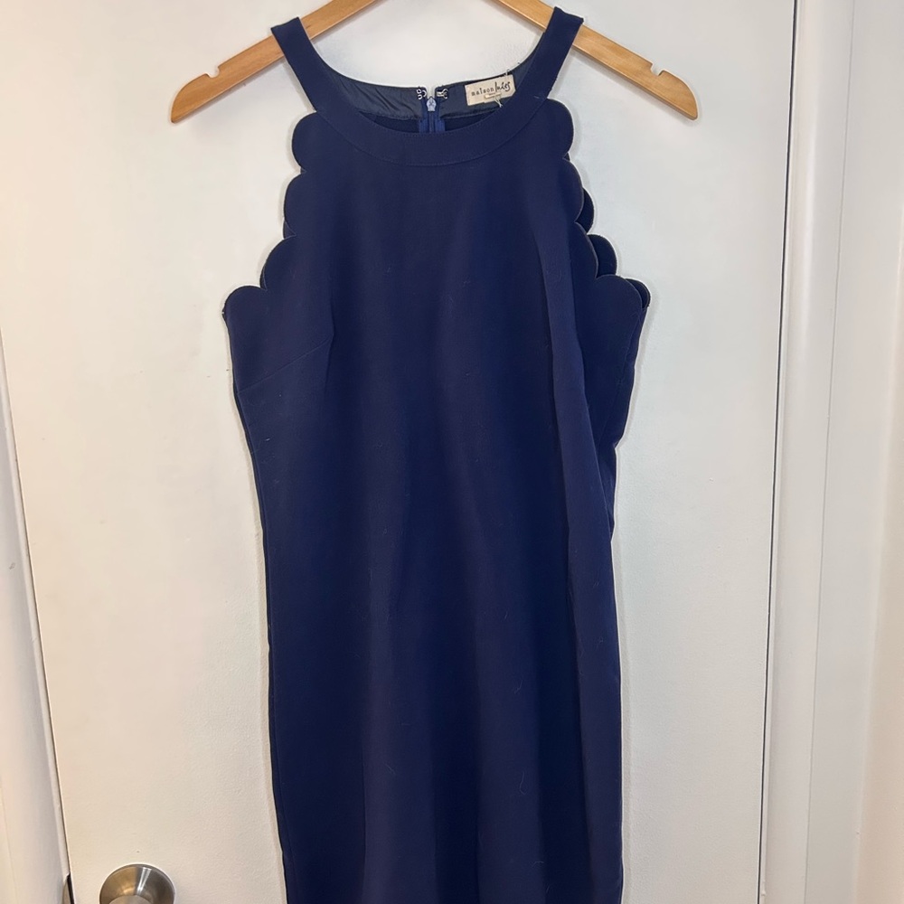 Maison Jules Navy Knee-Length Dress | Wedding Guest or Summer Dress